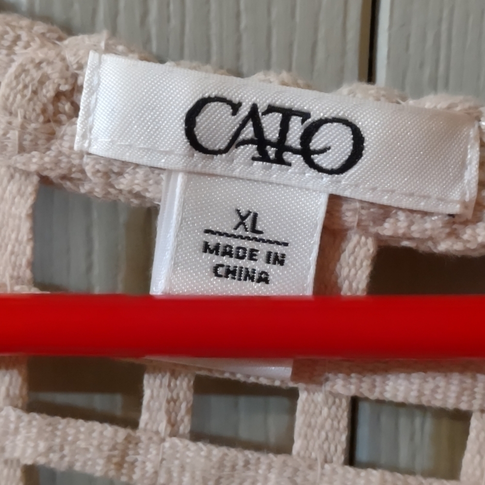 Cato Womens Open Front White Crochet Cottage Core Boho Size XL Beautiful! - Picture 3 of 7